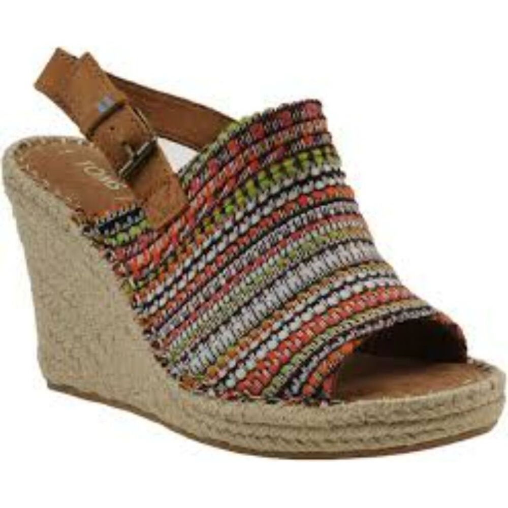 TOMS Monica Espadrille Wedges. Size 7
